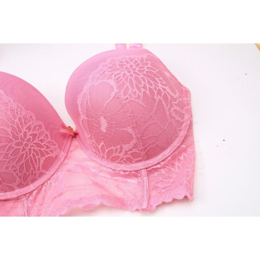 Daisy Fuentes Laced Bra Under wire Pink Womens Sz 38DD - Picture 3 of 12